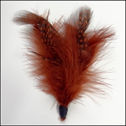  Marabou Dark Brown with Guinea Feathers